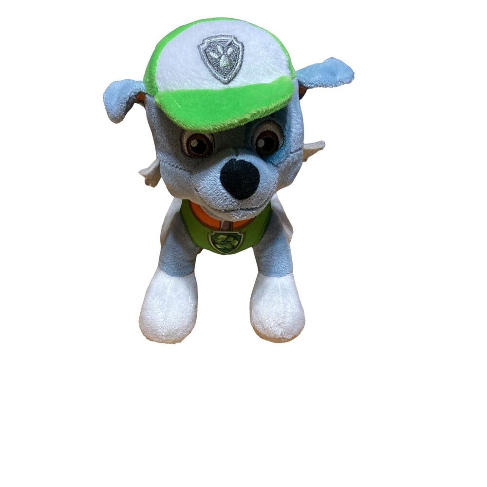 Ty Beanie Boos Paw Patrol ROCKY Recycle Dog 6" Beanbag Plush Toy